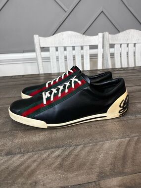 GUCCi Boulevard Black Leather Web Strap Detail
Sneakers Gucci Sz 14